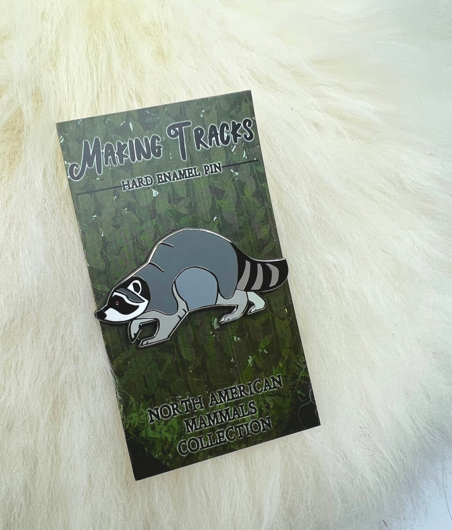 Raccoon Hard Enamel Pin | Raccoon Pin | Animal Pin | Art Deco