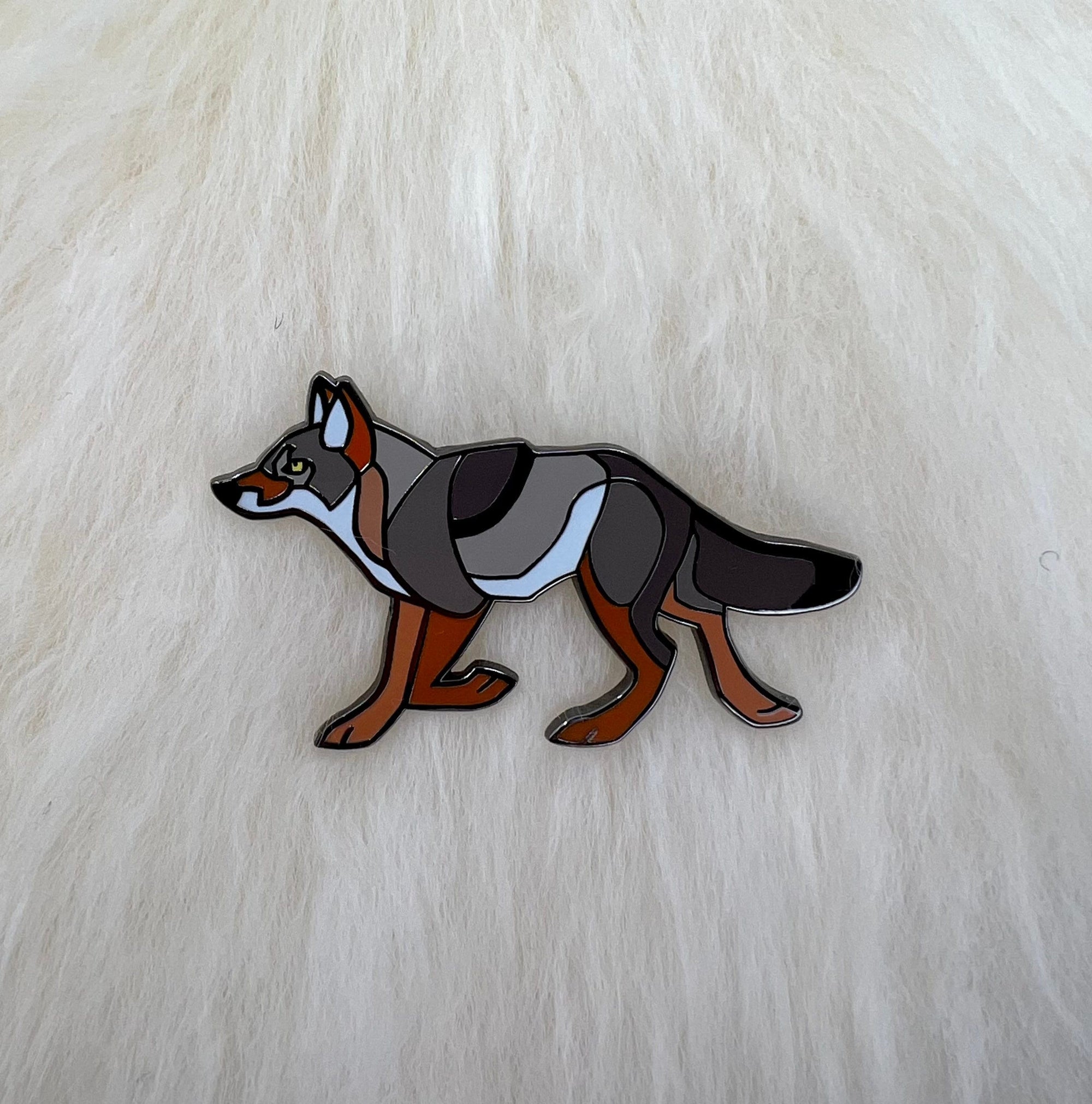 Coyote Hard Enamel Pin | Coyote Pin | Art Deco | Minimalist Art