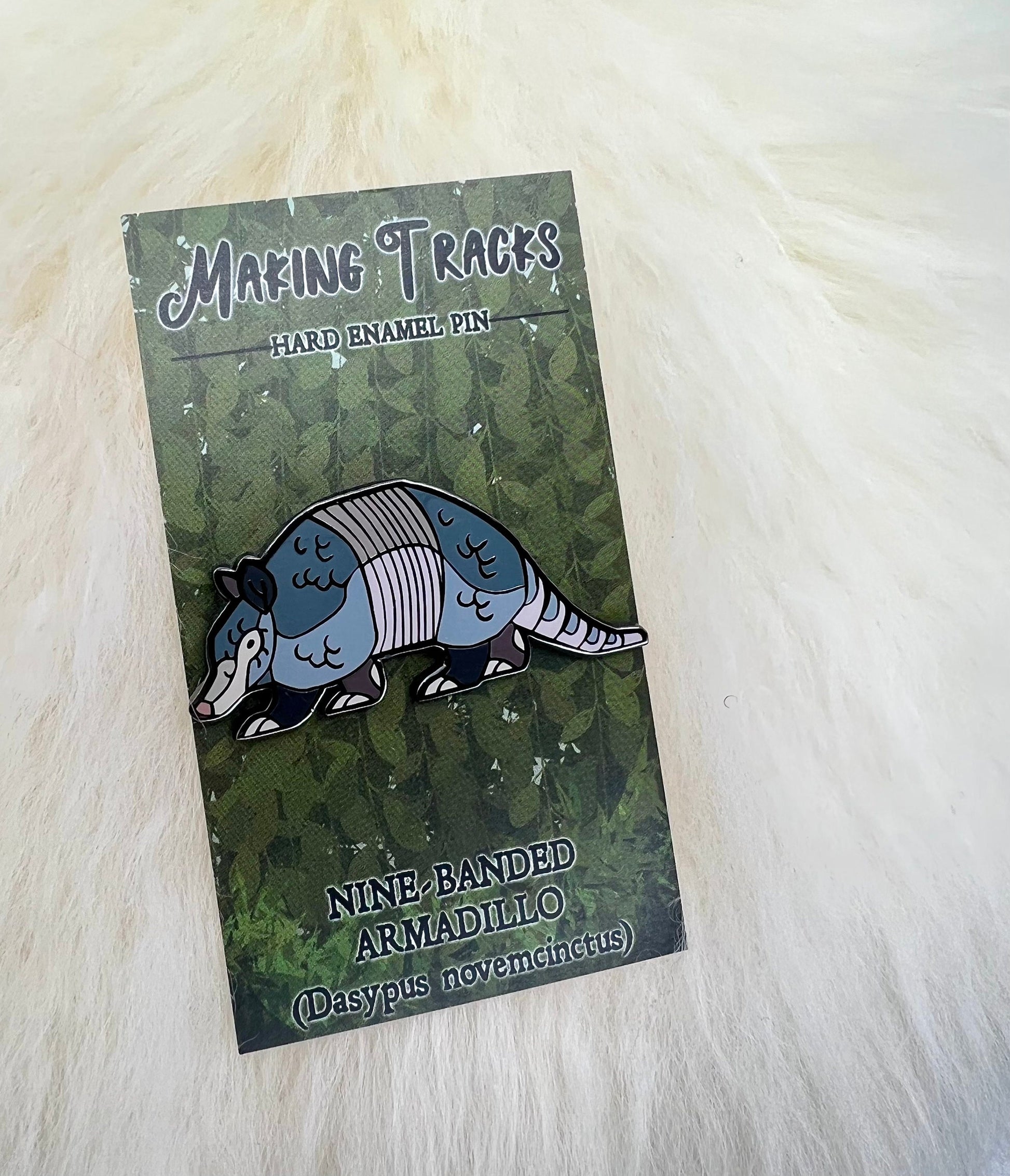 Nine-Banded Armadillo Hard Enamel Pin | Armadillo Pin | Animal Pin | Art Deco