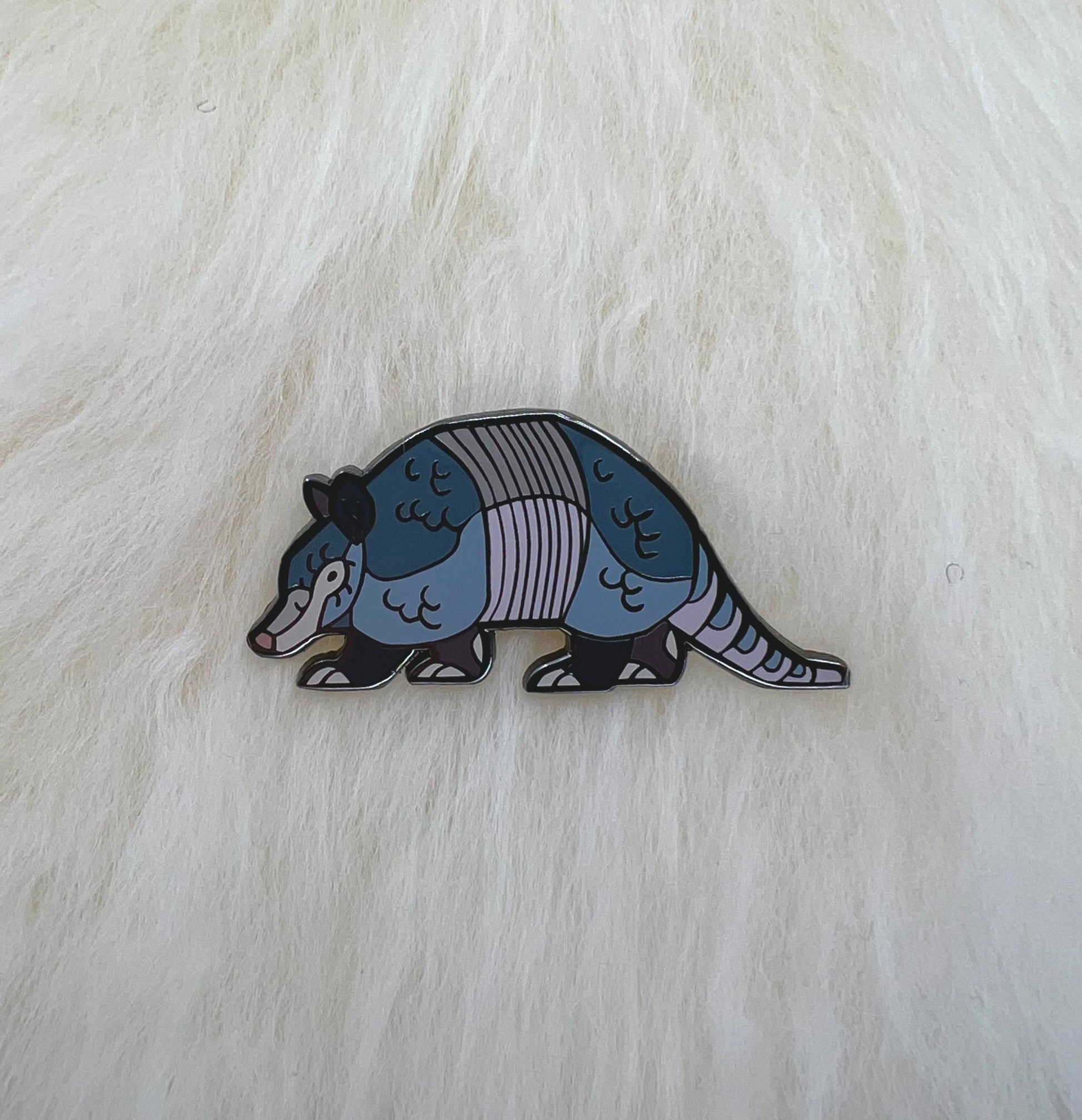 Nine-Banded Armadillo Hard Enamel Pin | Armadillo Pin | Animal Pin | Art Deco