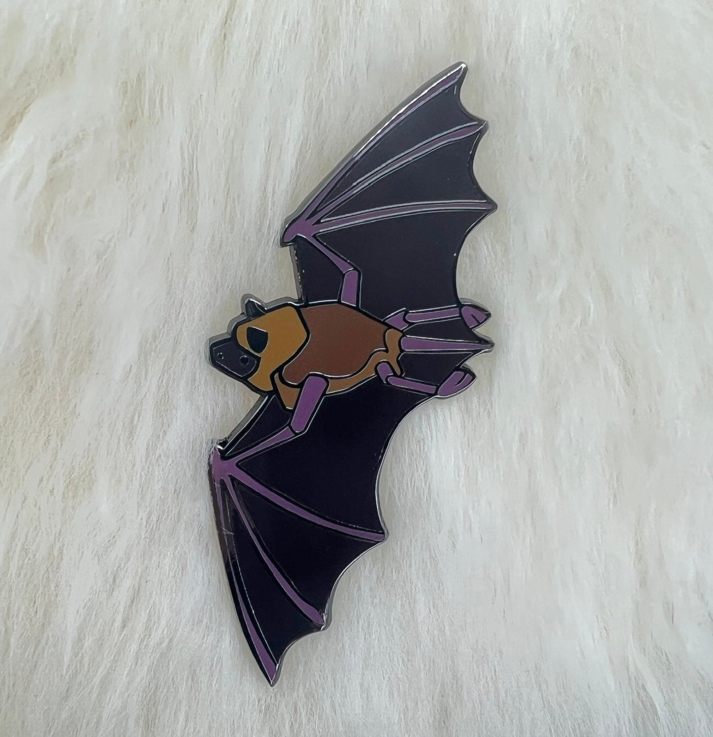Little Brown Bat Enamel Pin | Bat Pin | Art Deco
