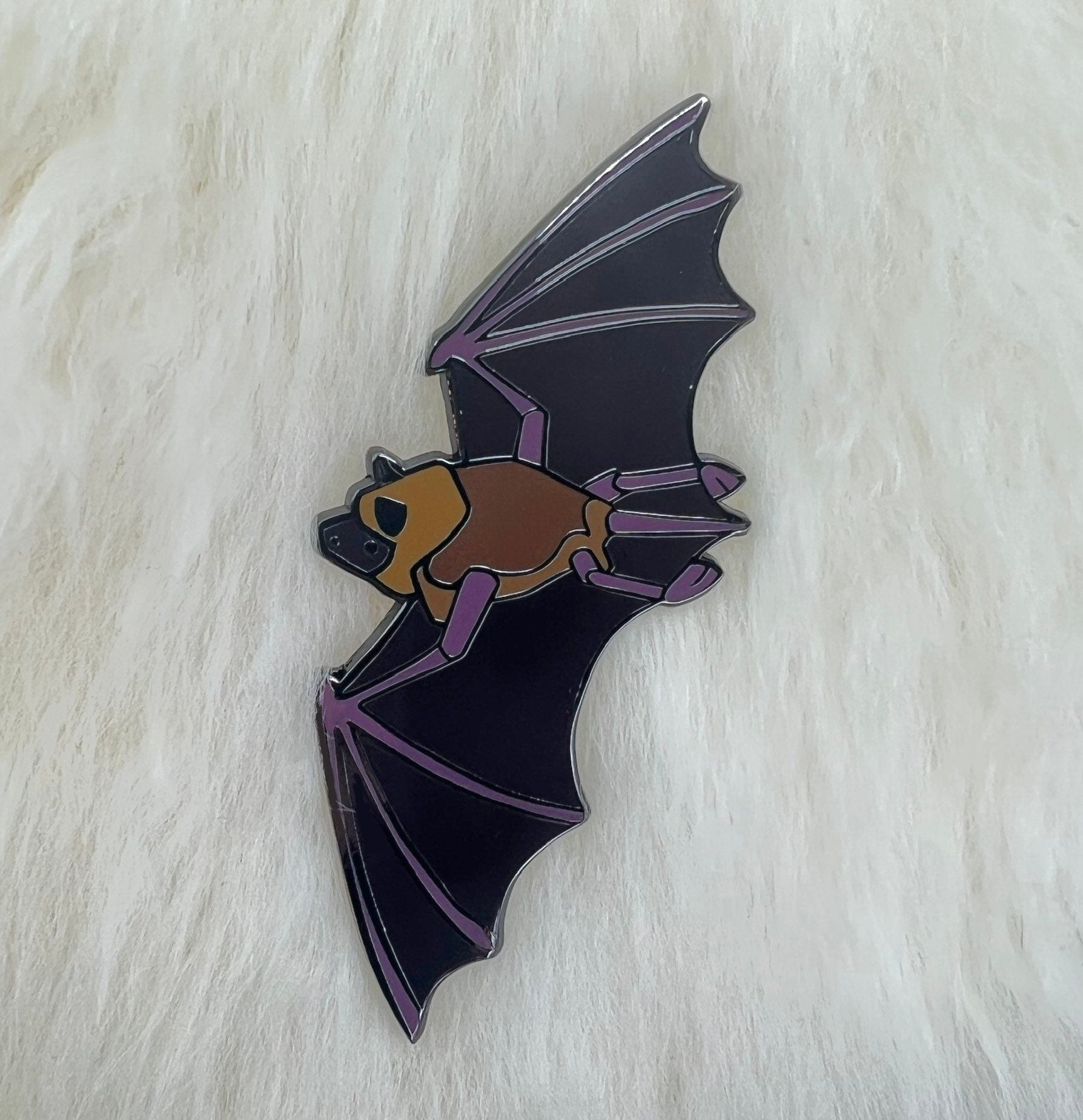Little Brown Bat Enamel Pin | Bat Pin | Art Deco