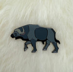 Cape Buffalo Hard Enamel Pin | Buffalo Pin | Animal Pin | Art Deco