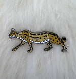 Serval Hard Enamel Pin | ServalPin | Savannah Cat | Animal Pin | Art Deco