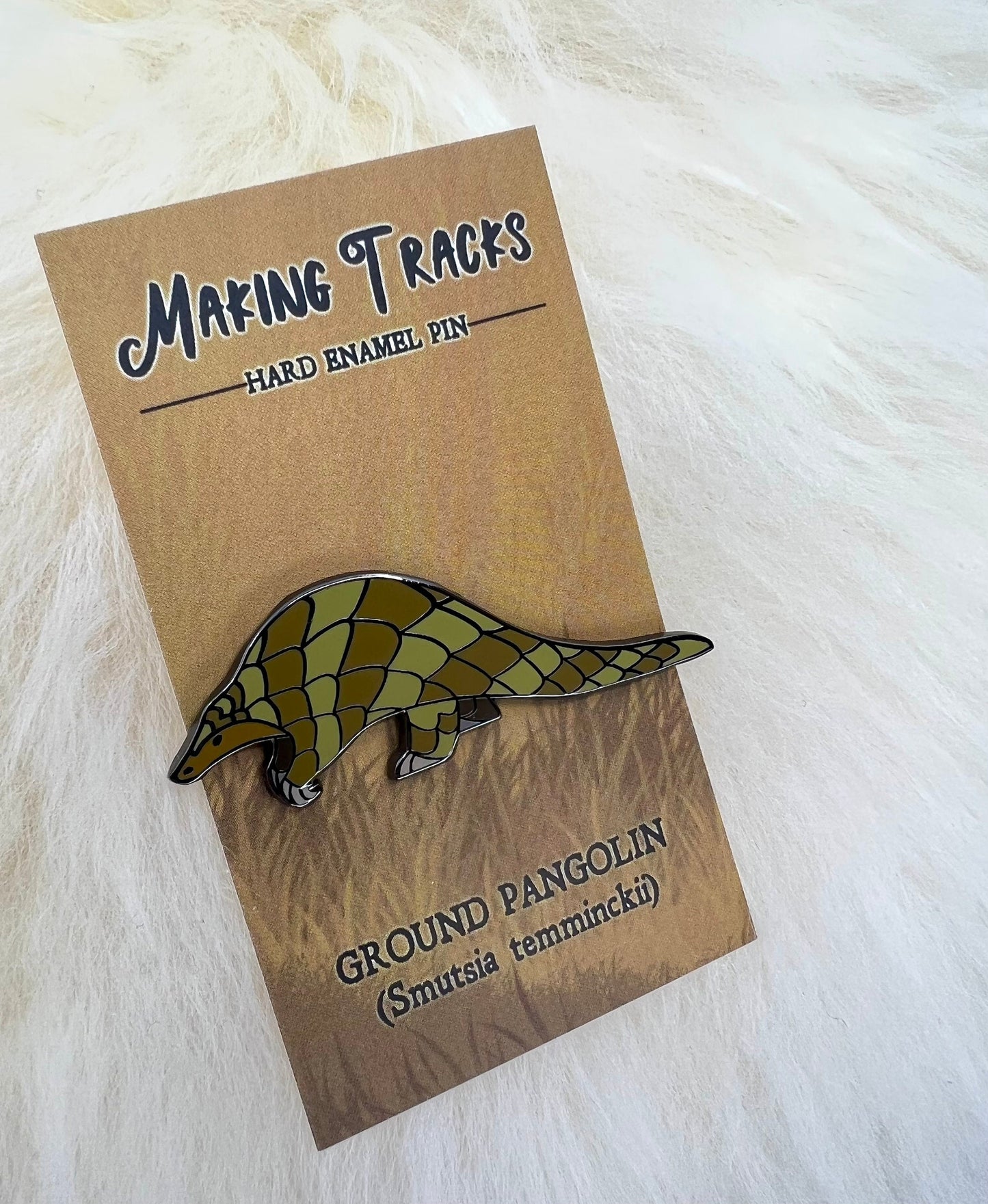 Ground Pangolin Hard Enamel Pin | Pangolin Pin | Animal Pin | Art Deco