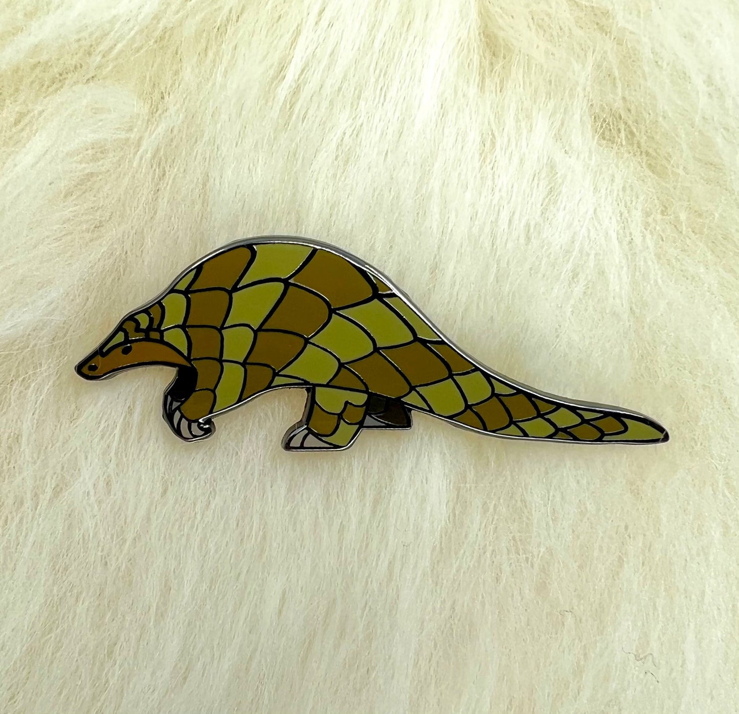 Ground Pangolin Hard Enamel Pin | Pangolin Pin | Animal Pin | Art Deco