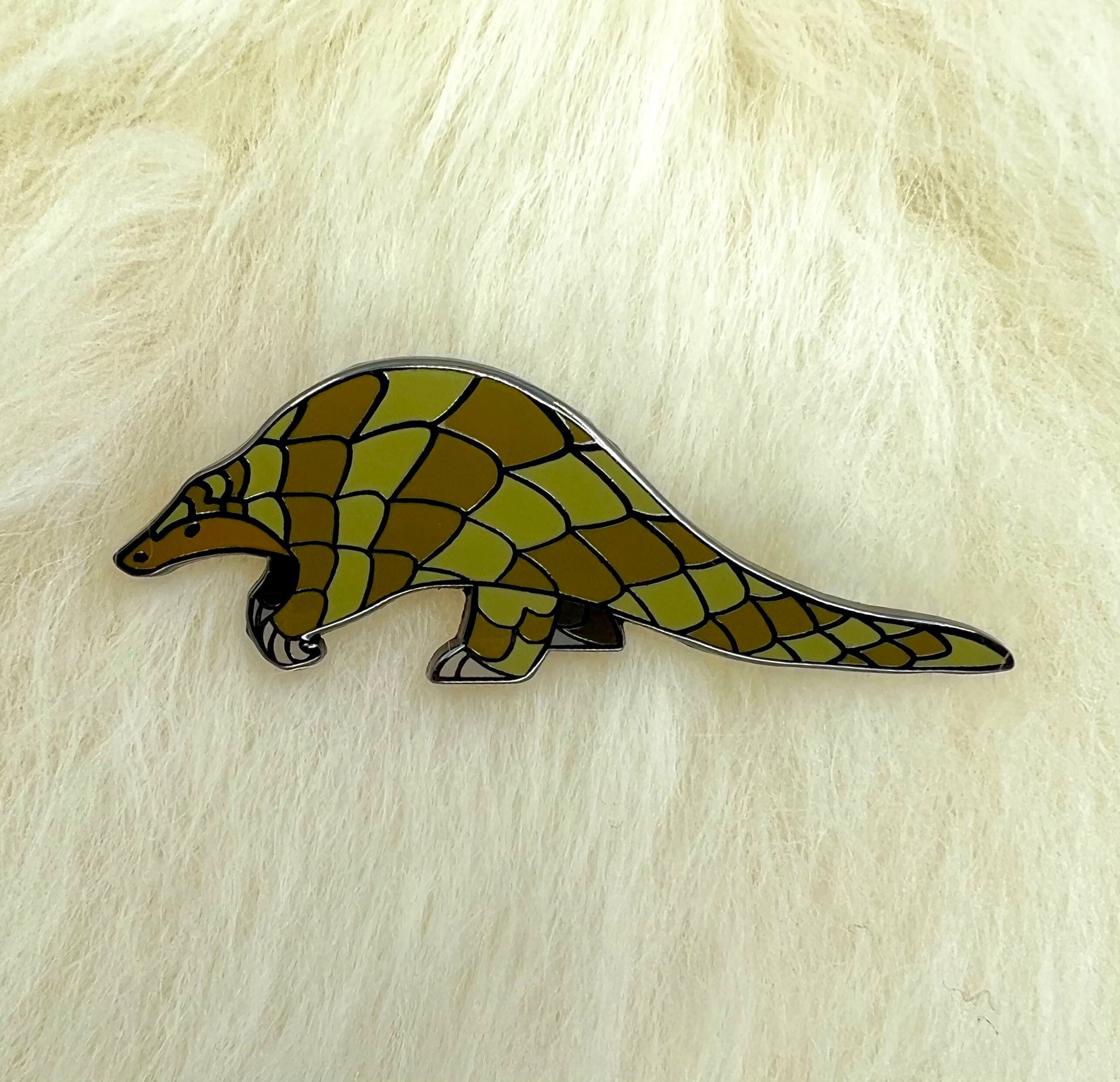 Ground Pangolin Hard Enamel Pin | Pangolin Pin | Animal Pin | Art Deco