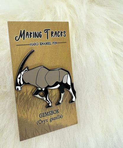 Gemsbok Hard Enamel Pin | Gemsbok Pin | Animal Pin | Art Deco