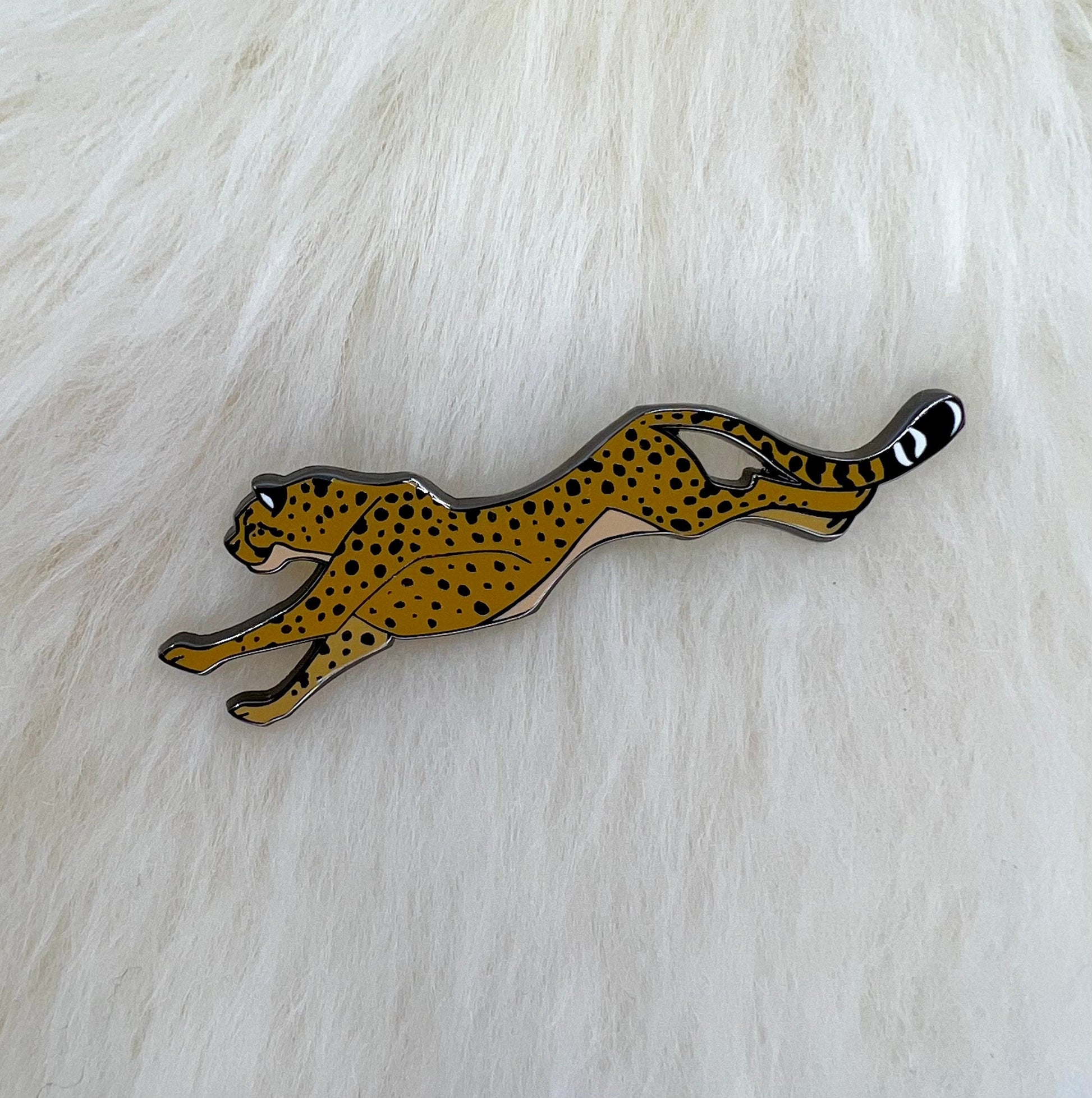 Cheetah Hard Enamel Pin | Cheetah Pin | Animal Pin | Art Deco