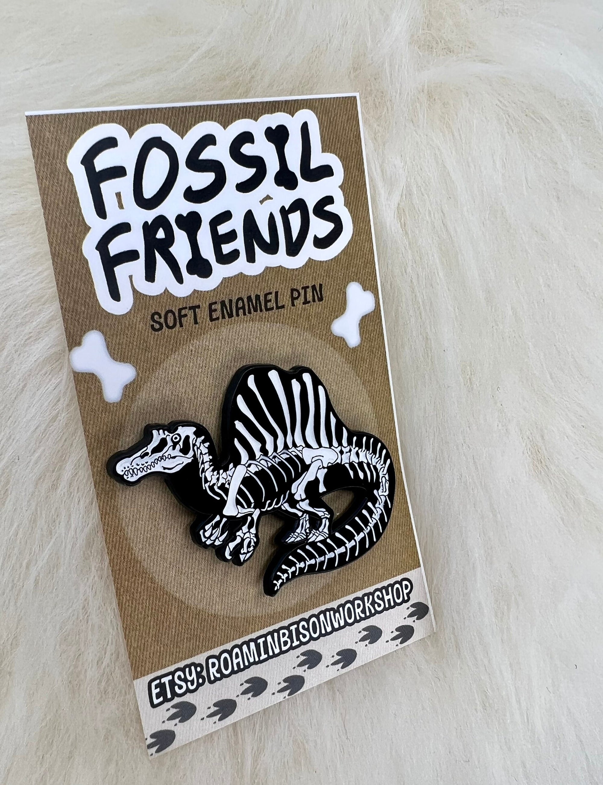 Spinosaurus Soft Enamel Pin | Spinosaurus Pin | Dinosaur Pin | Fossil Pin