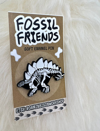 Stegosaurus Soft Enamel Pin | Stegosaurus Pin | Dinosaur Pin | Fossil Pin