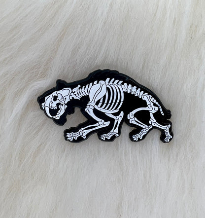 Smilodon Soft Enamel Pin | Sabertooth Tiger | Ice Age | Fossil