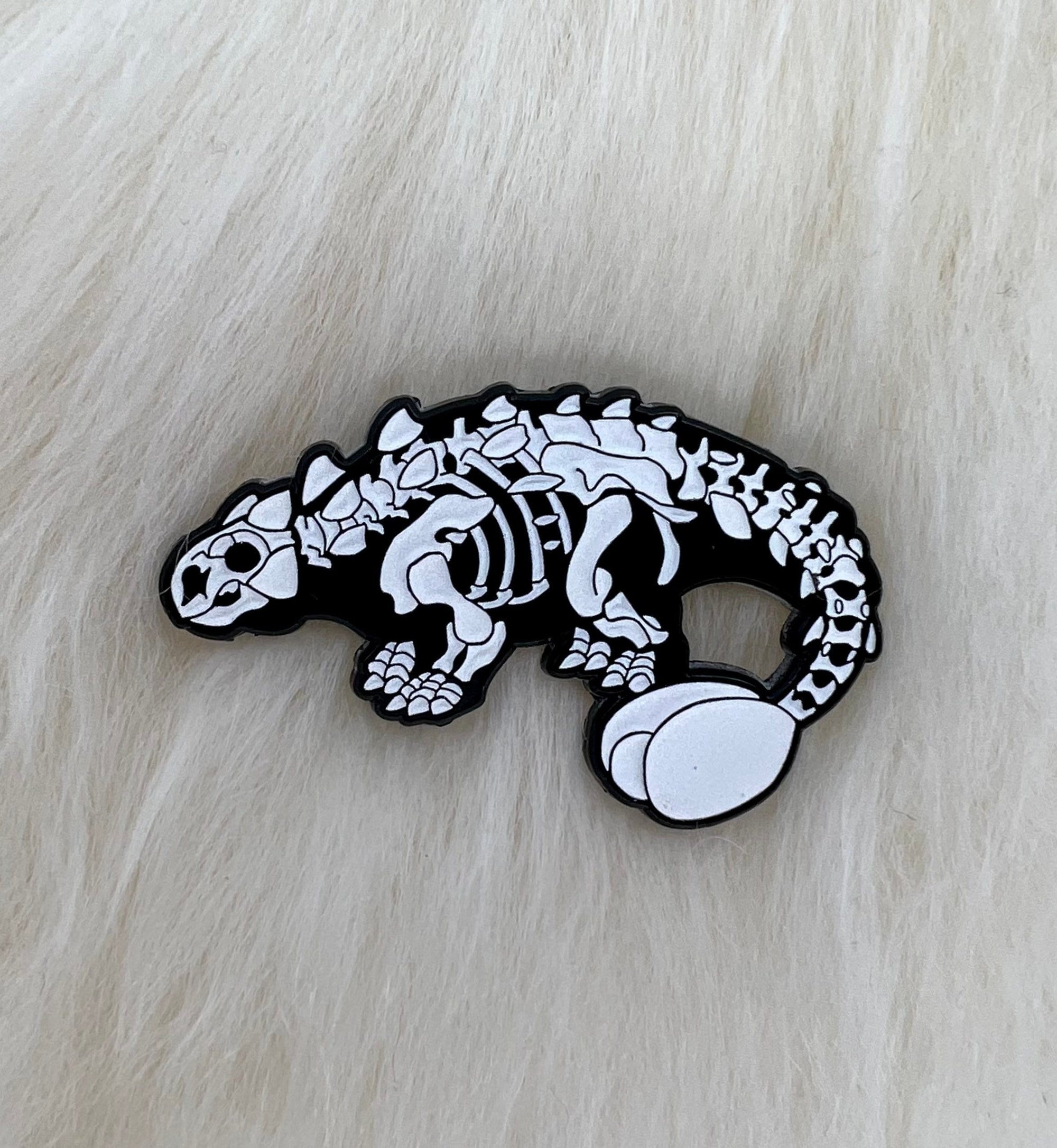 Ankylosaurus Soft Enamel Pin | Dinosaur Pin | Fossil Pin