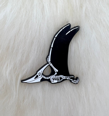 Pterodactyl Soft Enamel Pin | Dinosaur Pin | Fossil Pin