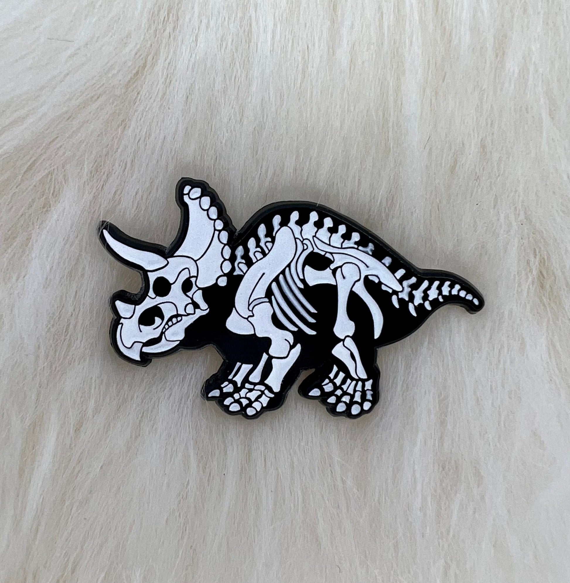 Triceratops Soft Enamel Pin | Triceratops Pin | Dinosaur Pin |