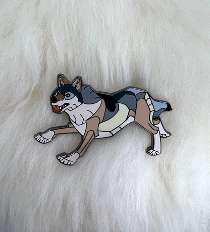 Grey Wolf Hard Enamel Pin | Wolf Pin | Animal Pin | Art Deco |