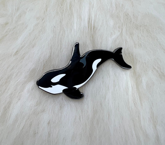 Orca Hard Enamel Pin | Killer Whale Pin | Whale Pin | Ocean Art | Art Deco