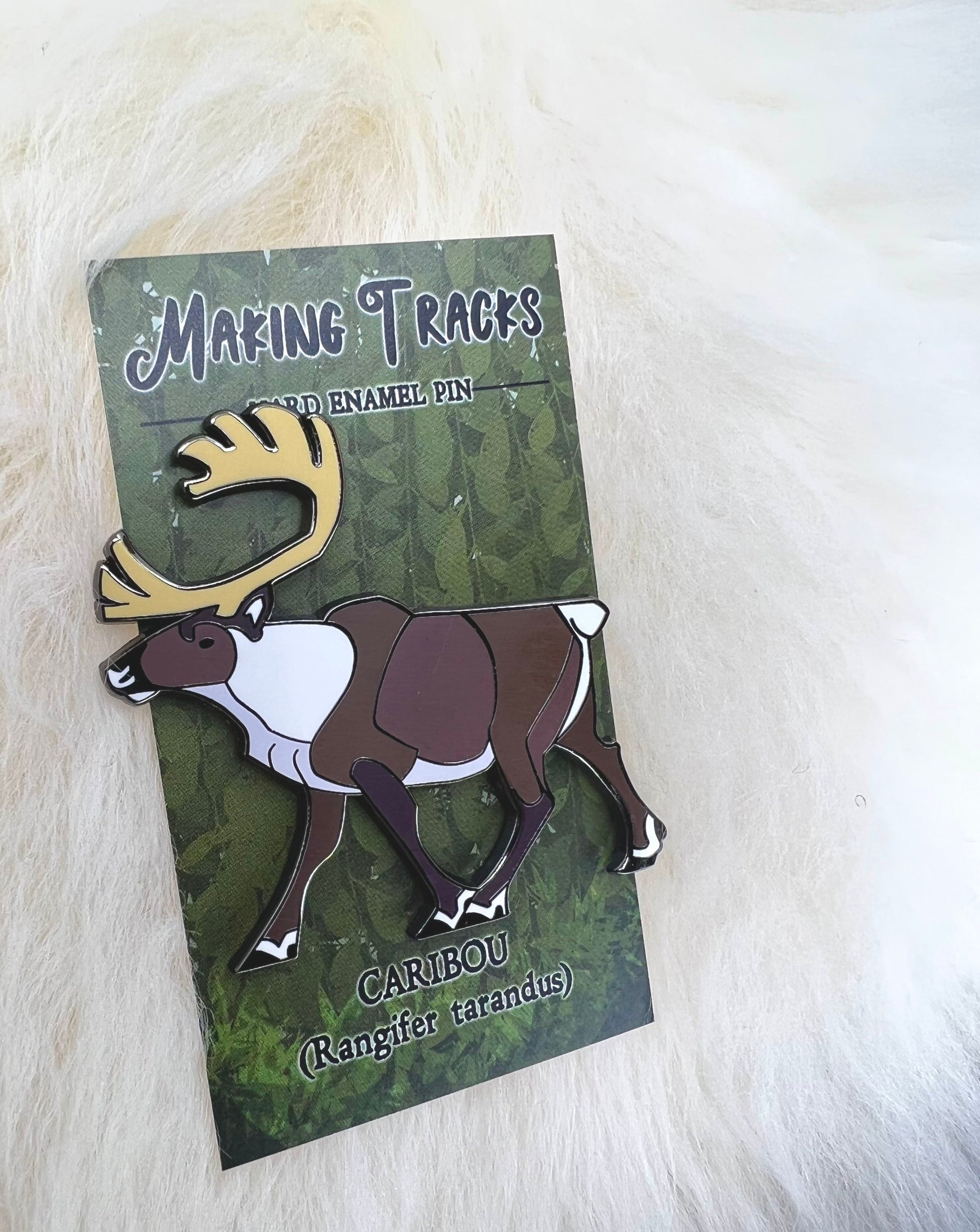 Caribou Hard Enamel Pin | Reindeer Pin | Animal Pin | Art Deco