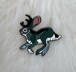 Jackalope Hard Enamel Pin | Jackalope Pin | Cryptid Pin | Art Deco