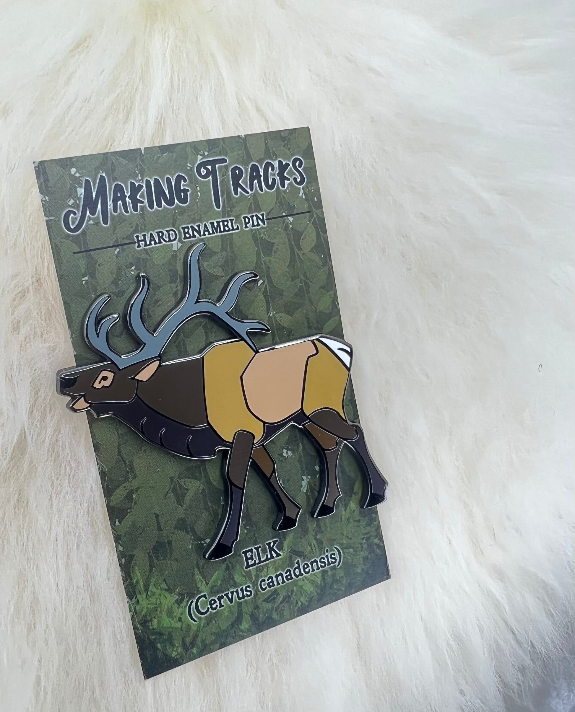 Elk Hard Enamel Pin | Wapiti Pin| Elk Pin | Animal Pin | Art Deco