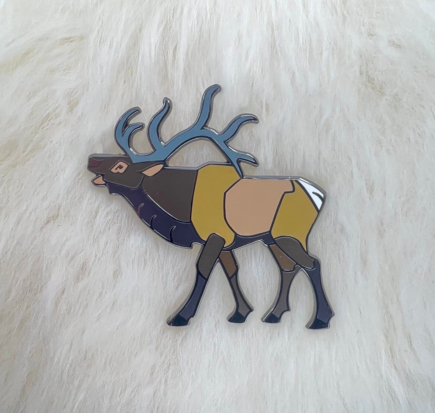 Elk Hard Enamel Pin | Wapiti Pin| Elk Pin | Animal Pin | Art Deco