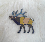 Elk Hard Enamel Pin | Wapiti Pin| Elk Pin | Animal Pin | Art Deco