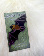 Little Brown Bat Enamel Pin | Bat Pin | Art Deco