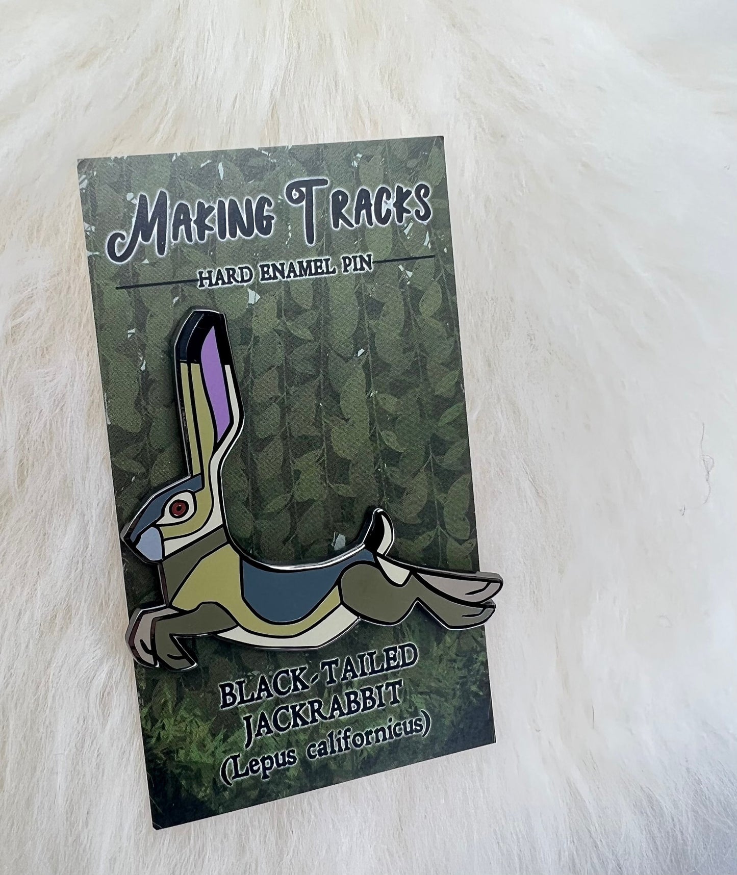 Jackrabbit Hard Enamel Pin | Rabbit Pin | Hare Pin | Art Deco