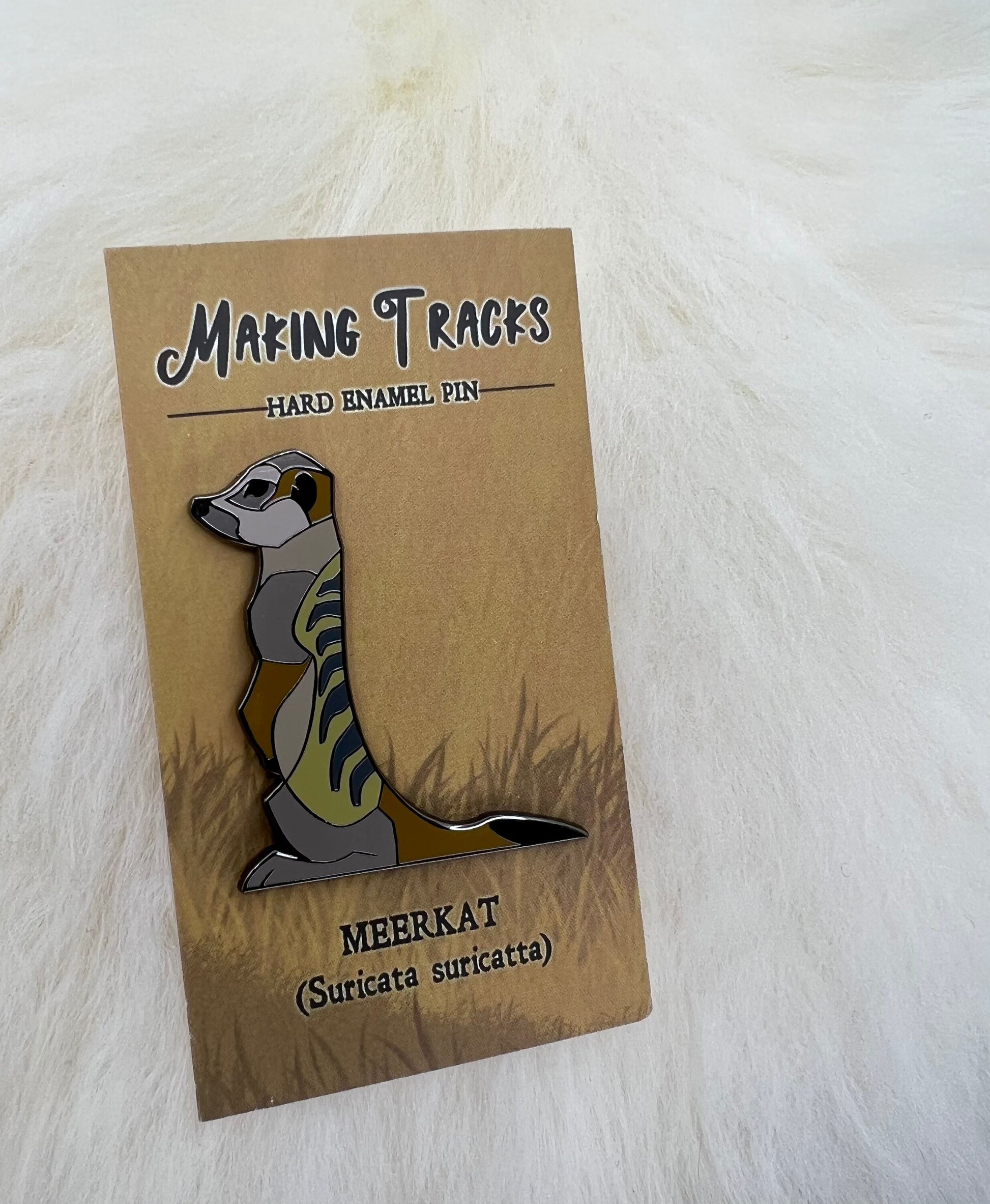 Meerkat Hard Enamel Pin | Meerkat Pin | Animal Pin | Art Deco
