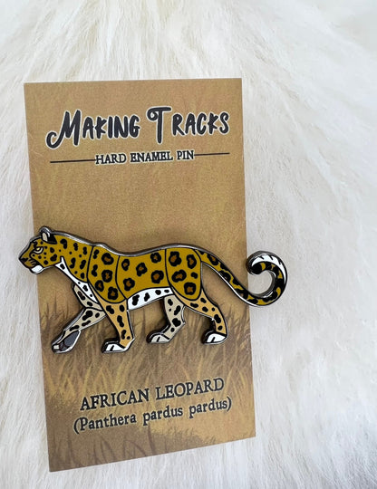 African Leopard Hard Enamel Pin | Leopard Pin | Animal Pin |