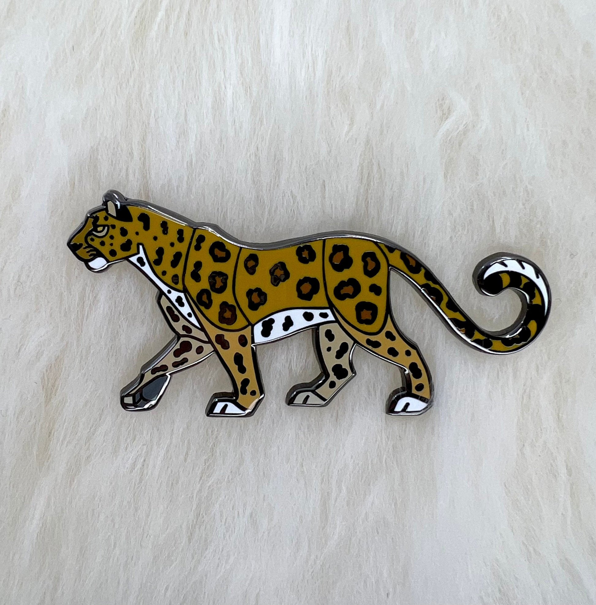 African Leopard Hard Enamel Pin | Leopard Pin | Animal Pin |