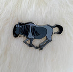 Blue Wildebeest Hard Enamel Pin | Wildebeest Pin | Animal Pin | Art Deco