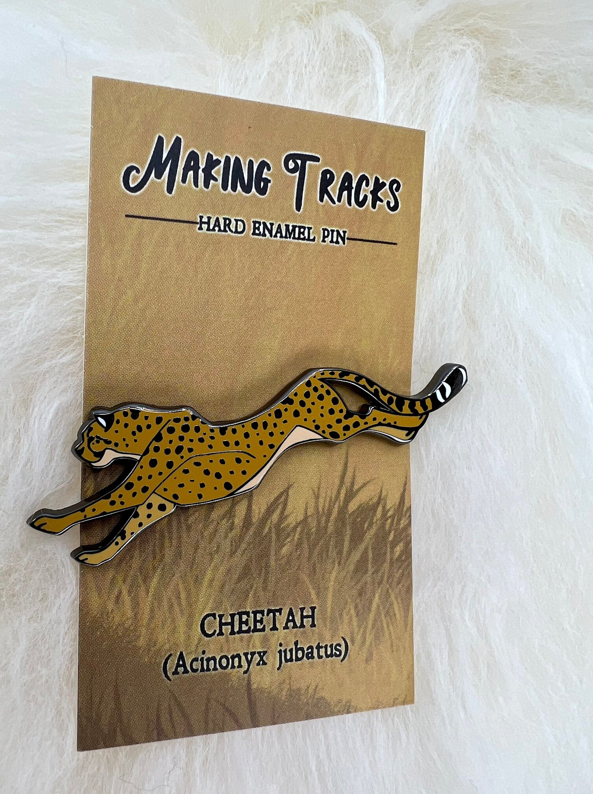 Cheetah Hard Enamel Pin | Cheetah Pin | Animal Pin | Art Deco