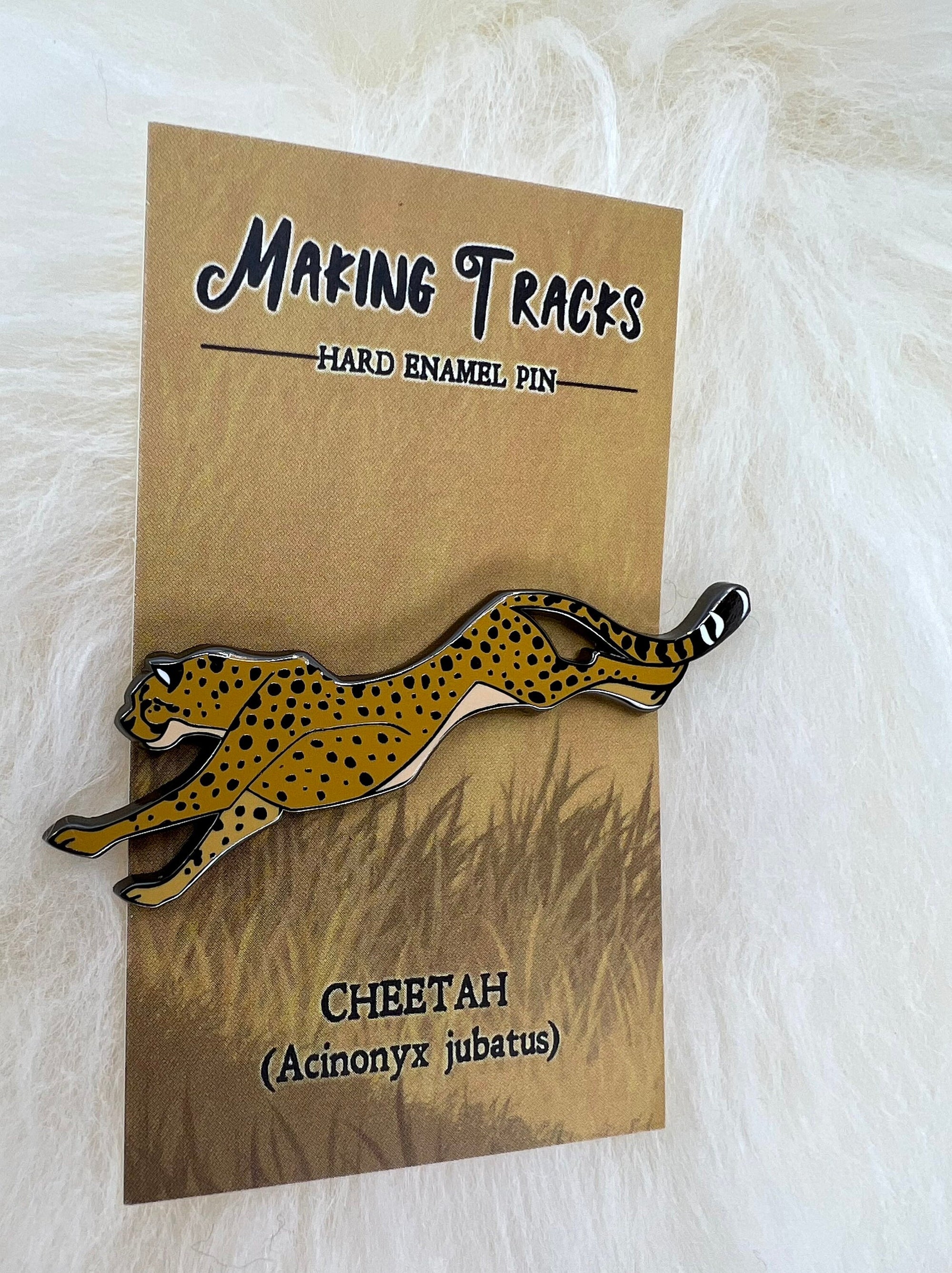 Cheetah Hard Enamel Pin | Cheetah Pin | Animal Pin | Art Deco
