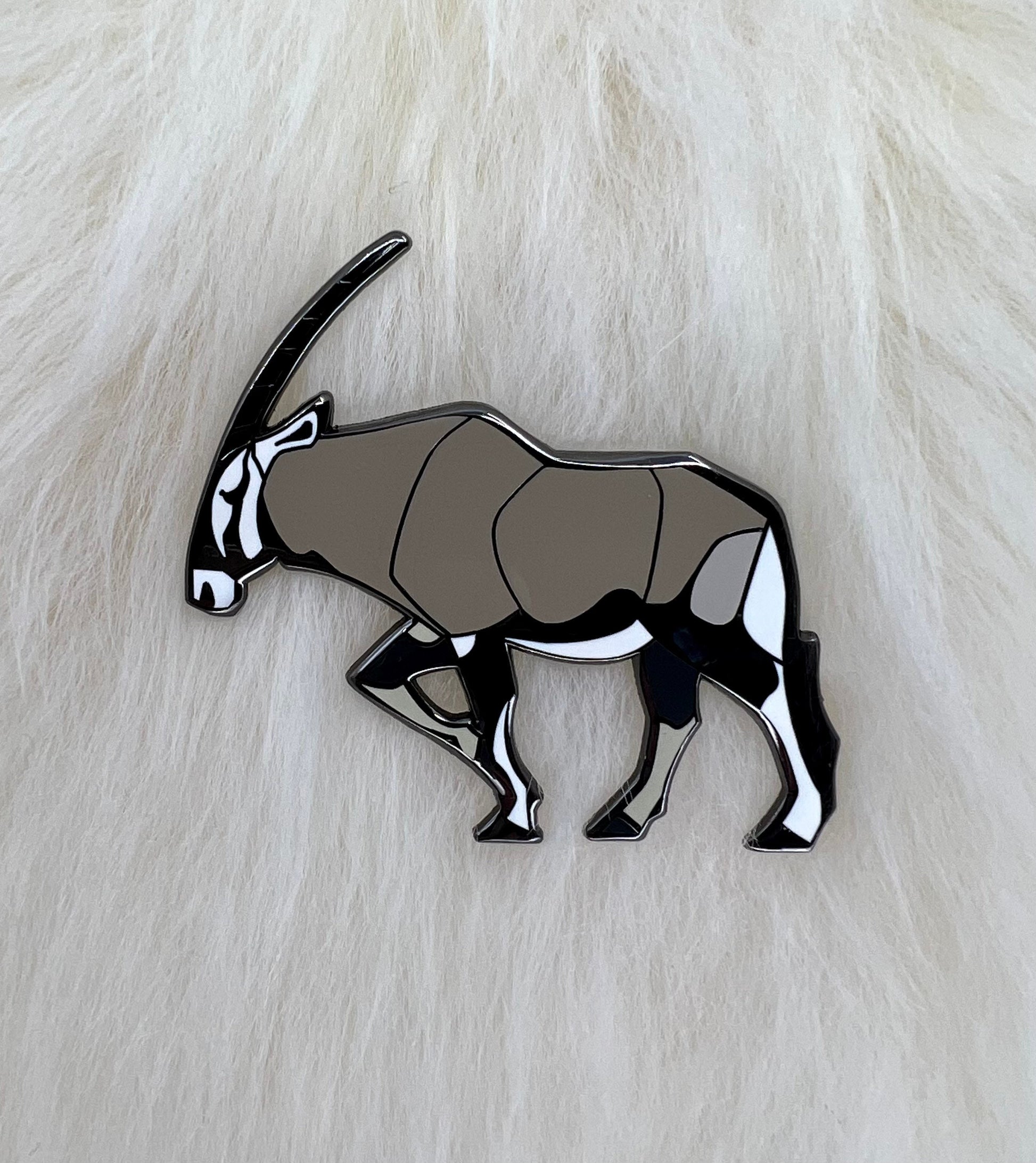 Gemsbok Hard Enamel Pin | Gemsbok Pin | Animal Pin | Art Deco
