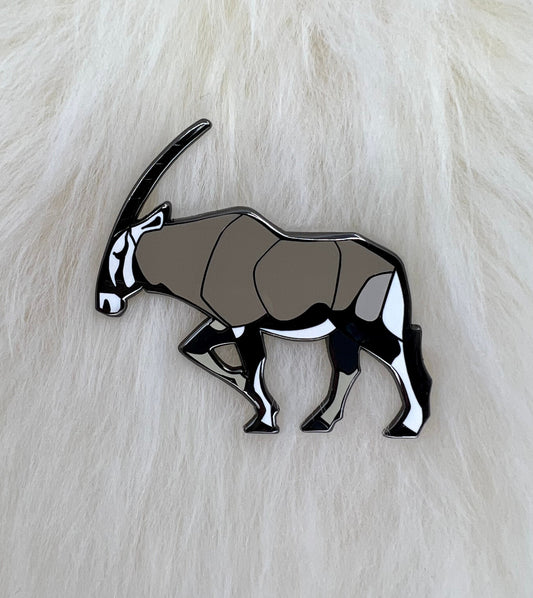 Gemsbok Hard Enamel Pin | Gemsbok Pin | Animal Pin | Art Deco