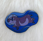 Hippopotamus Hard Enamel Pin | Hippo Pin | Animal Pin | Art Deco