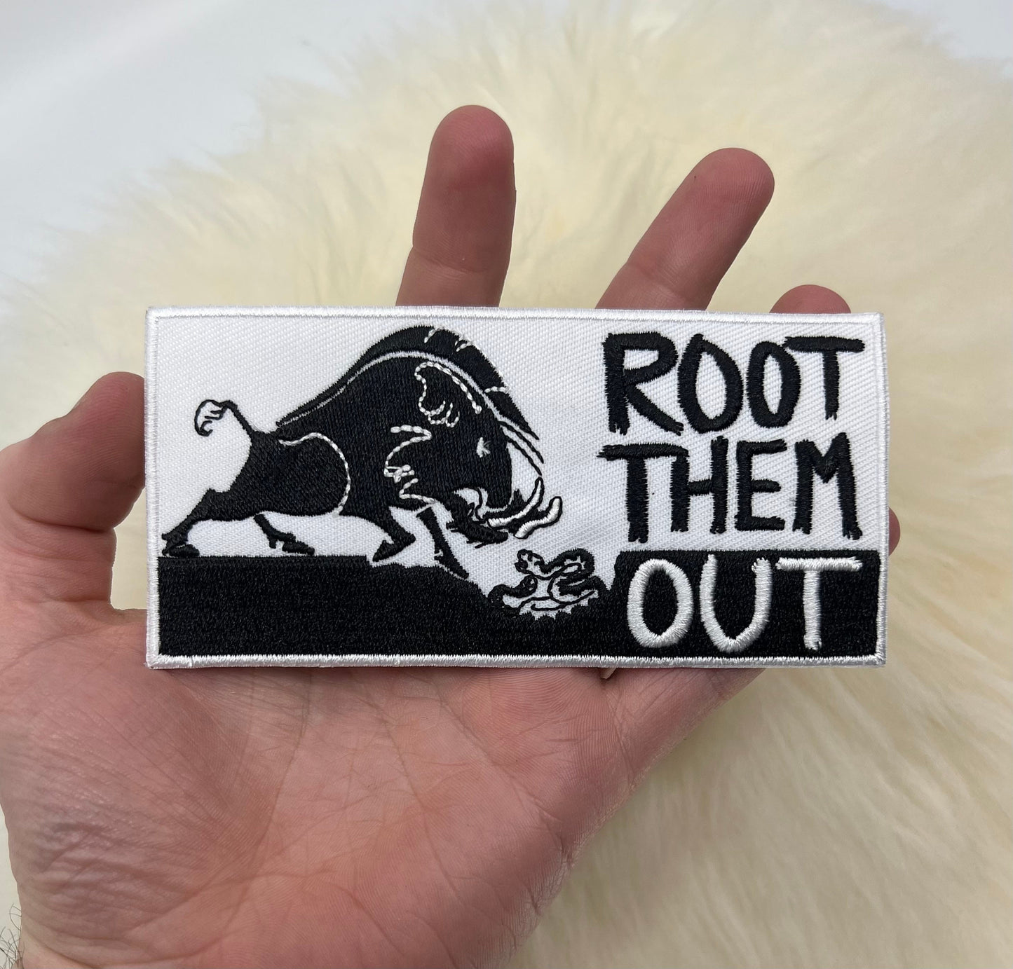 Root Them Out Vinyl Patch | Political Patch | FREE SHIPPING