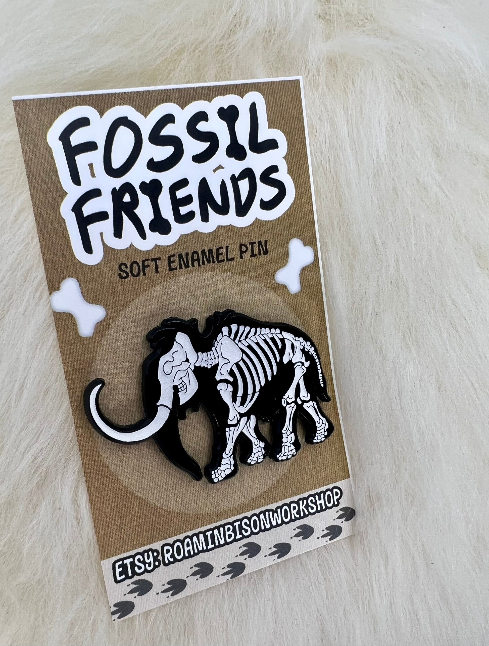 Mammoth Soft Enamel Pin | Mammoth Pin | Fossil Pin | Ice Age