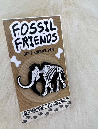 Mammoth Soft Enamel Pin | Mammoth Pin | Fossil Pin | Ice Age