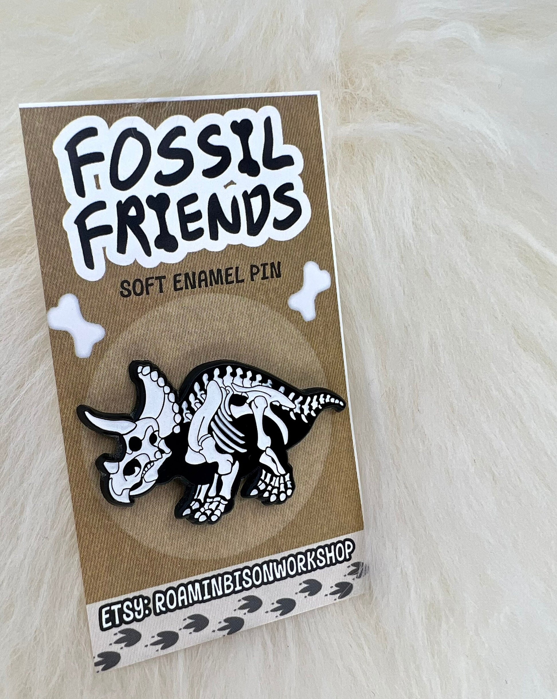 Triceratops Soft Enamel Pin | Triceratops Pin | Dinosaur Pin |