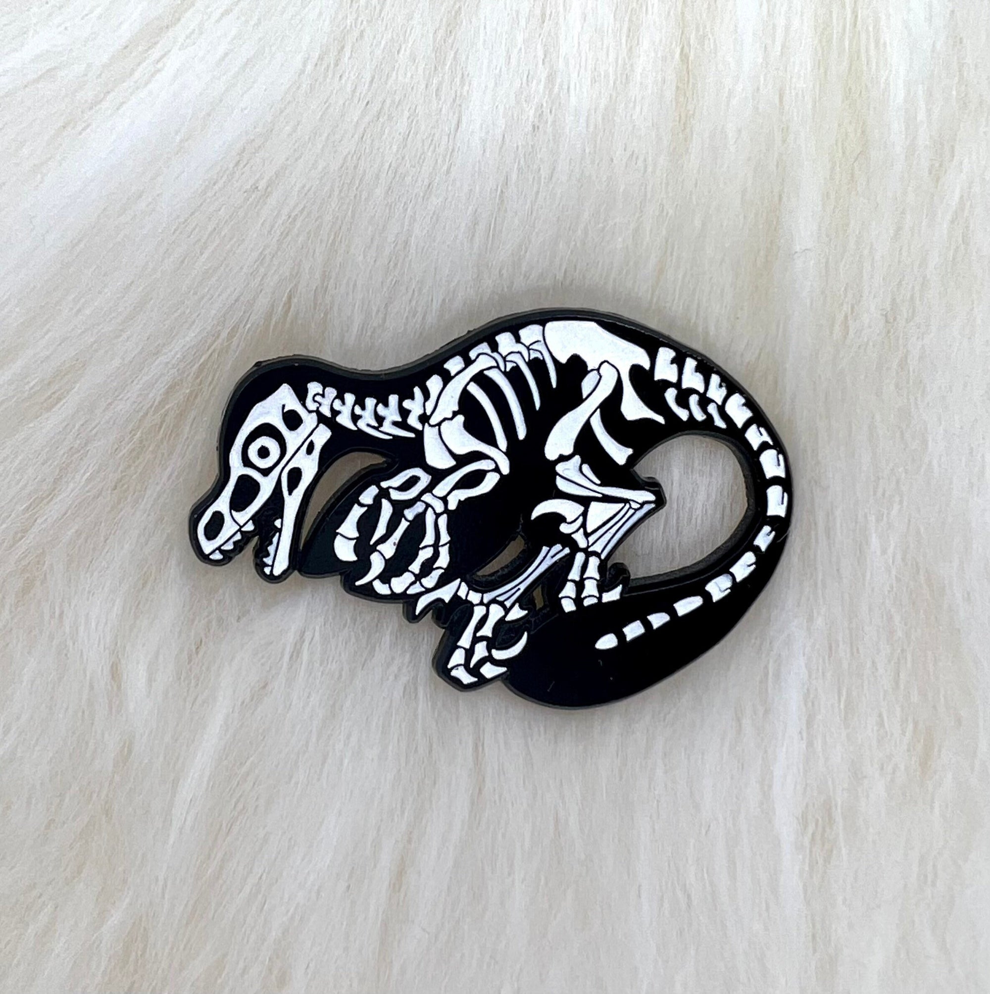 Velociraptor Soft Enamel Pin | Raptor Pin | Dinosaur Pin | Fossil Pin