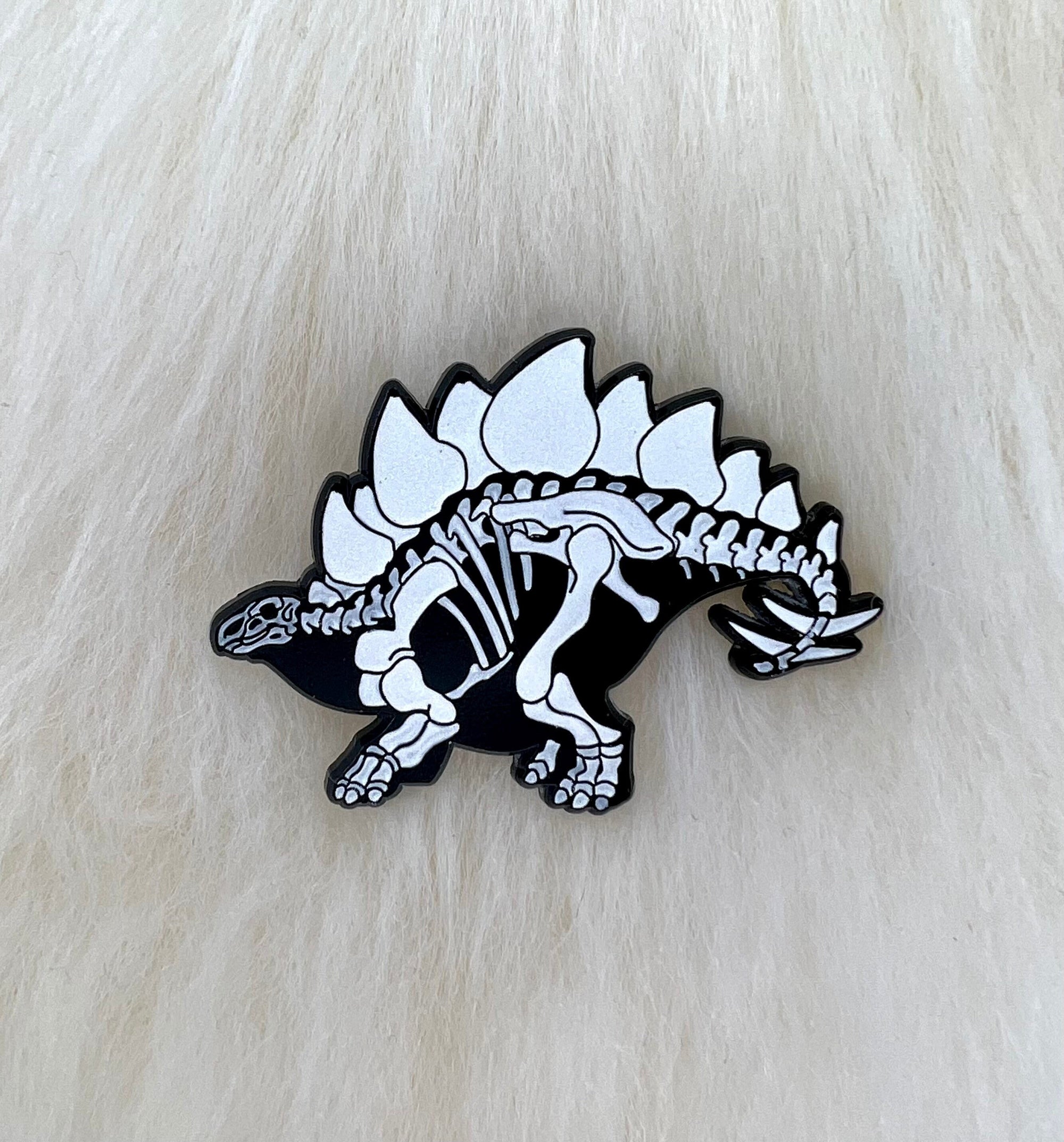 Stegosaurus Soft Enamel Pin | Stegosaurus Pin | Dinosaur Pin | Fossil Pin