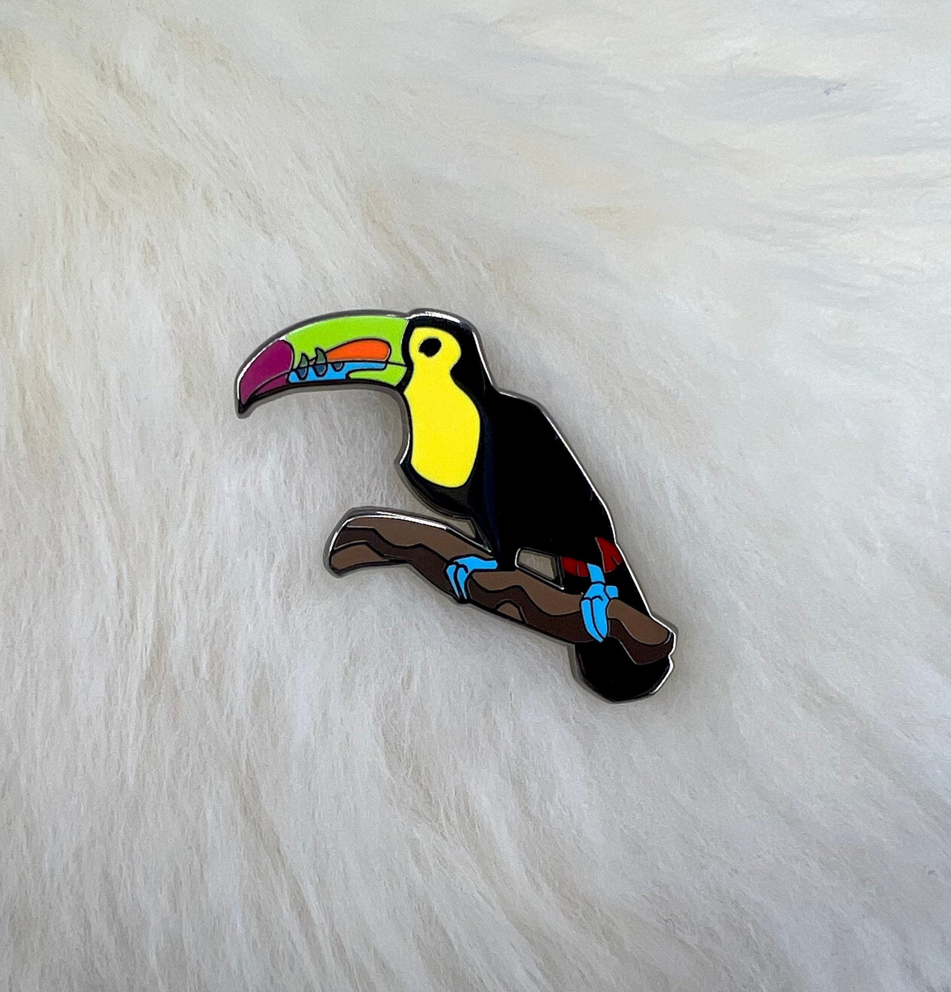 Keel Billed Toucan Hard Enamel Pin | Toucan Pin | Bird Pin | Art Deco