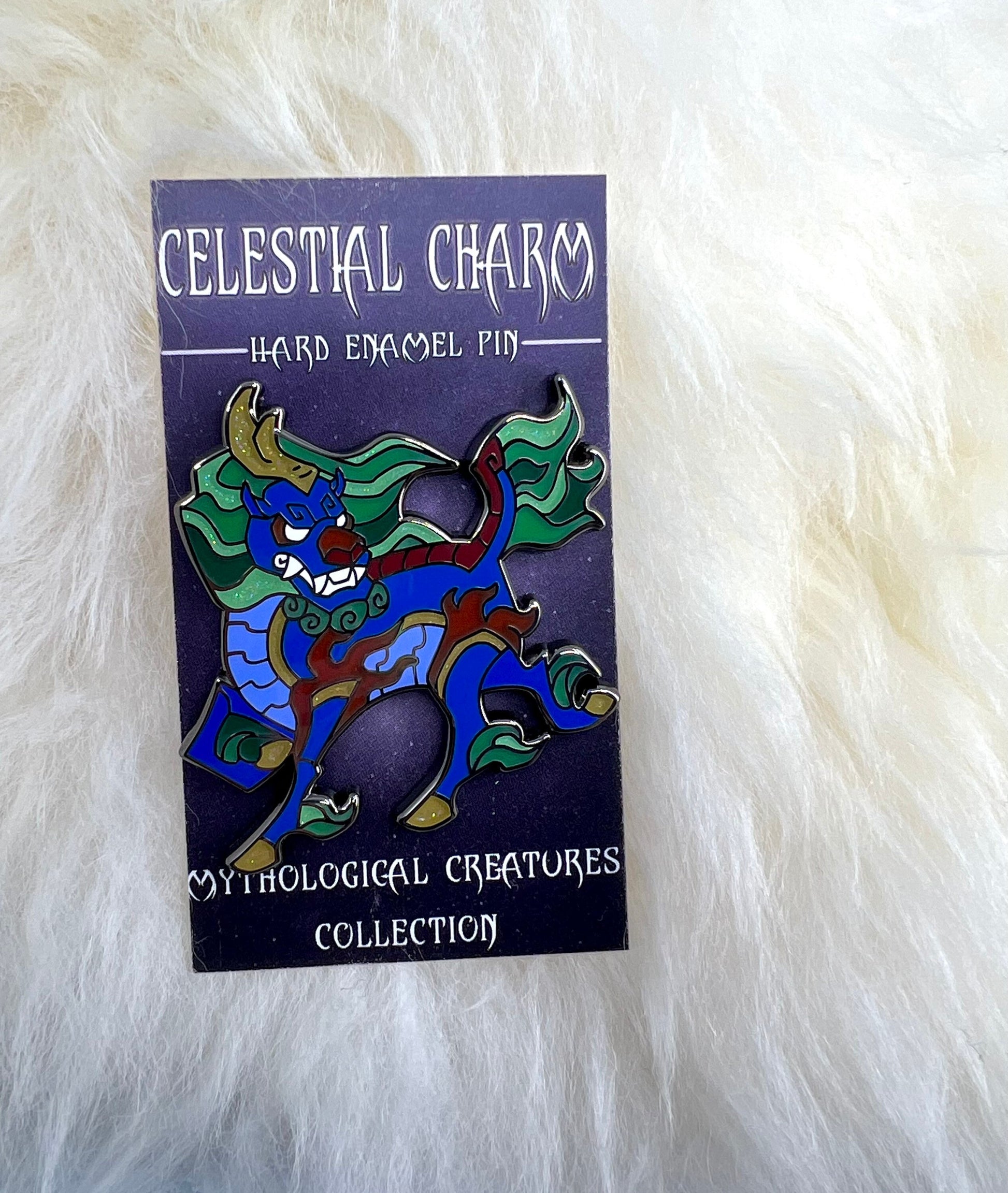 Qilin Hard Enamel Pin | Kirin Enamel Pin | Kirin Pin | Qilin Pin | Mythological Creature Pin