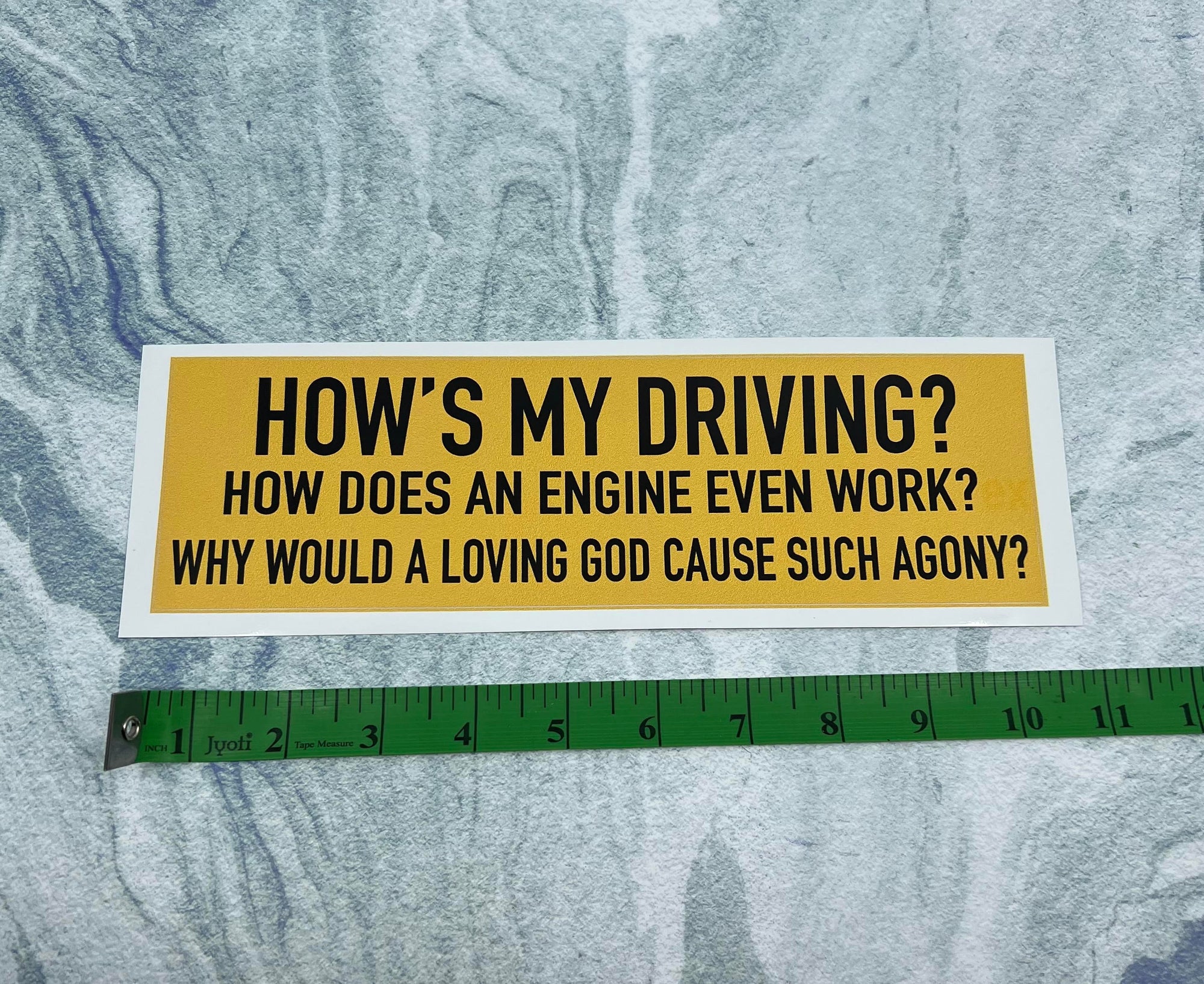 How's My Driving? Vinyl Bumper Sticker | Funny Bumper Sticker | Bumper Sticker |