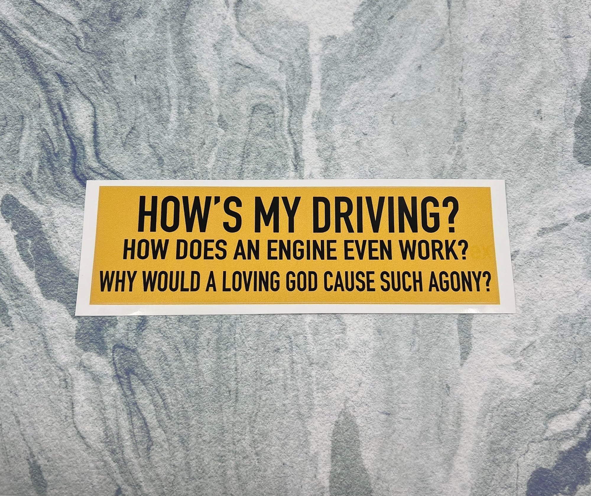 How's My Driving? Vinyl Bumper Sticker | Funny Bumper Sticker | Bumper Sticker |