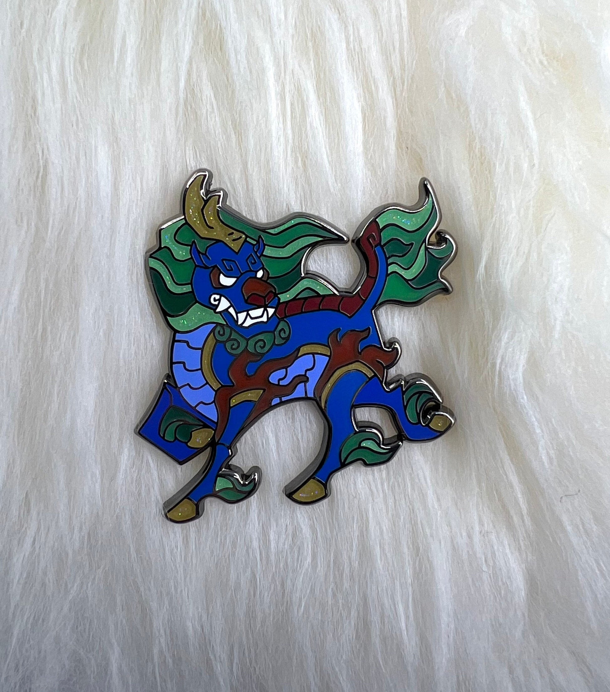 Qilin Hard Enamel Pin | Kirin Enamel Pin | Kirin Pin | Qilin Pin | Mythological Creature Pin