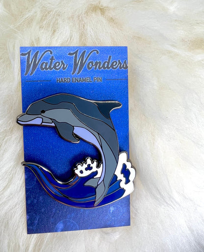 Bottlenose Dolphin Hard Enamel Pin | Dolphin Pin | Animal Pin | Ocean Pin |