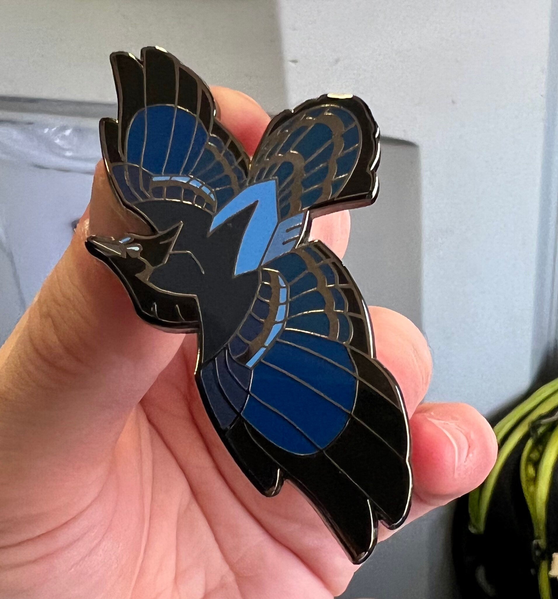 Stellar’s Jay Hard Enamel Pin | Stellar’s Jay Pin | Bird Pin | Animal Pin |